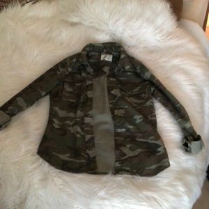 camo jacket. from forever 21. size small